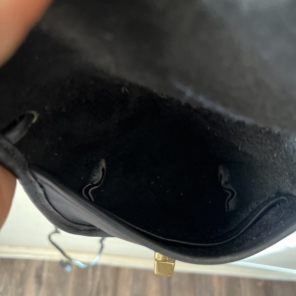 VTG Coach Everett Mini Coin Bag Black Leather Small Crossbody Purse USA 9934 - Picture 14 of 16